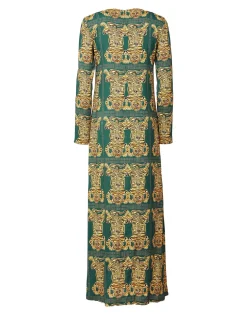 Long Sleeve Swing DressTiger Tiles in Sablé