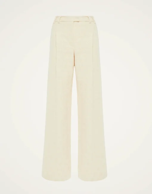 Loose PantsCreamy in Jacquard