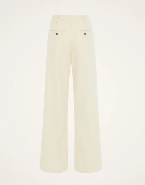 Loose PantsCreamy in Jacquard