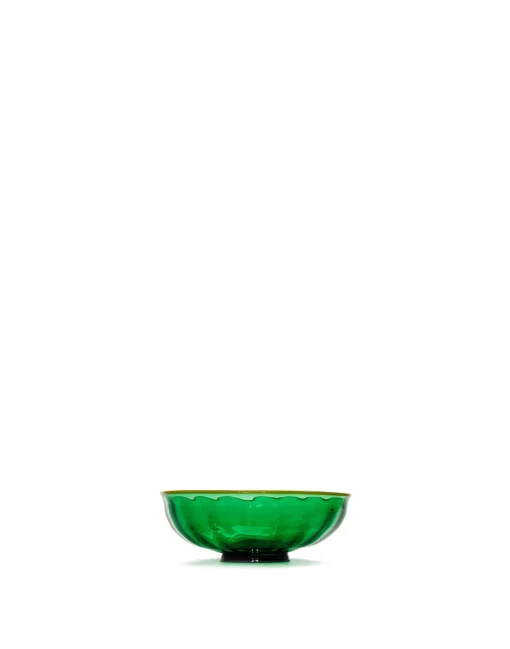 Luxury Nut Bowl Set of 2Verde/Rosa in Glass