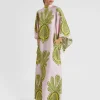 Magnifico DressBig Pineapple Pink in Twill Silk