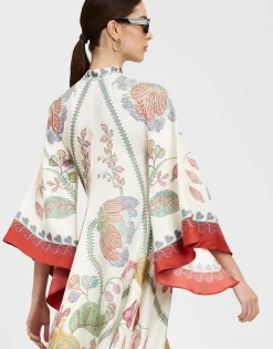 Magnifico DressGrenadilla Placée Off White in Silk Twill