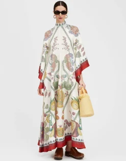 Magnifico DressGrenadilla Placée Off White in Silk Twill