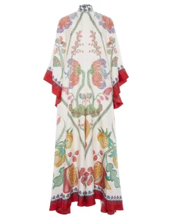 Magnifico DressGrenadilla Placée Off White in Silk Twill