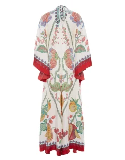 Magnifico DressGrenadilla Placée Off White in Silk Twill