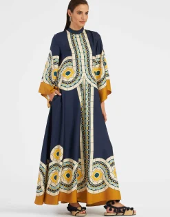 Magnifico DressMudejar Placée Blue in Silk Twill