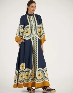 Magnifico DressMudejar Placée Blue in Silk Twill