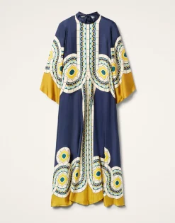 Magnifico DressMudejar Placée Blue in Silk Twill