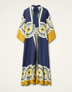 Magnifico DressMudejar Placée Blue in Silk Twill