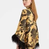 Make An Exit TopCherubs Gold in Silk Twill With Feathers
