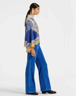 Make An Exit TopPortal Placée Light Blue in Silk Twill