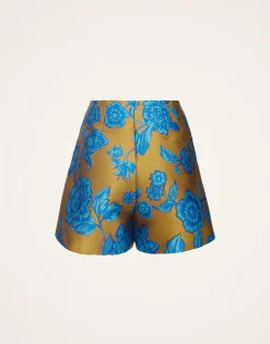 Margarita ShortsHottie Turquoise in Jacquard