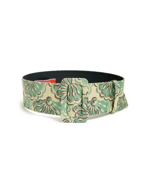 Medium BeltFans Mint in Light Faille