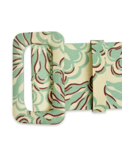Medium BeltFans Mint in Light Faille