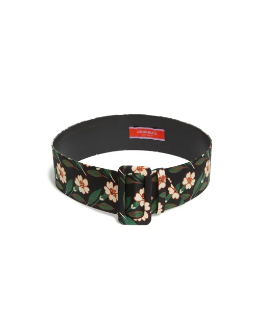 Medium BeltMayfair Black in Light Faille
