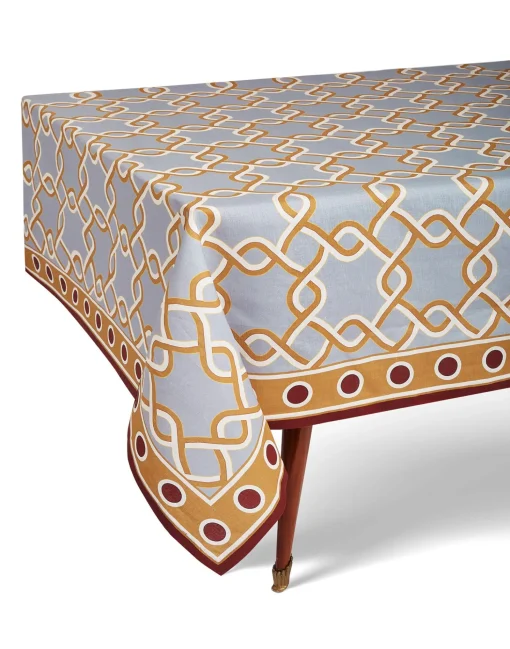 Medium TableclothTackle Turquoise in Linen