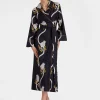 Midnight DressMelograno Black & White in Silk Twill