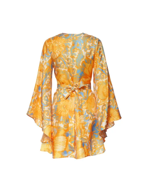 Mini Magnifico DressAnemone Orange in Silk Twill