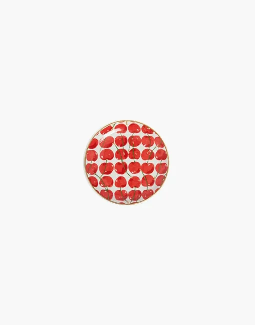 Mini PlateCherries Ivory in Porcelain