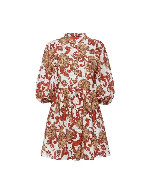 Mini Portofino DressReef White in Printed Lace