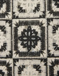 Mini Supreme Swing DressMini Tiles Black in Macramé