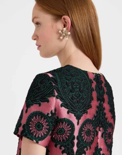 Mini Swing DressOltrarno Pink in Jacquard