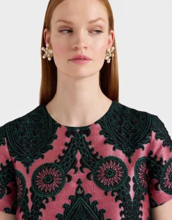 Mini Swing DressOltrarno Pink in Jacquard