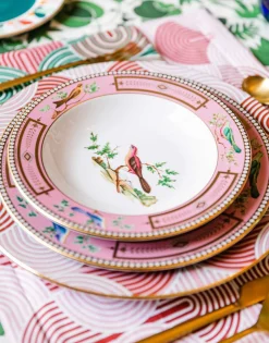 Miniscalchi Soup & Dinner Plate Set18k Gold Antique Miniscalchi in Porcelain