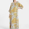 Muumuu Dress Round NeckTangle Light Blue in Silk Twill