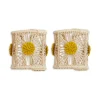 Napkin Rings Set Of 2Yellow in Iraca