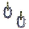 Nefertiti Double EarringsDark Green in Acrylic Resin