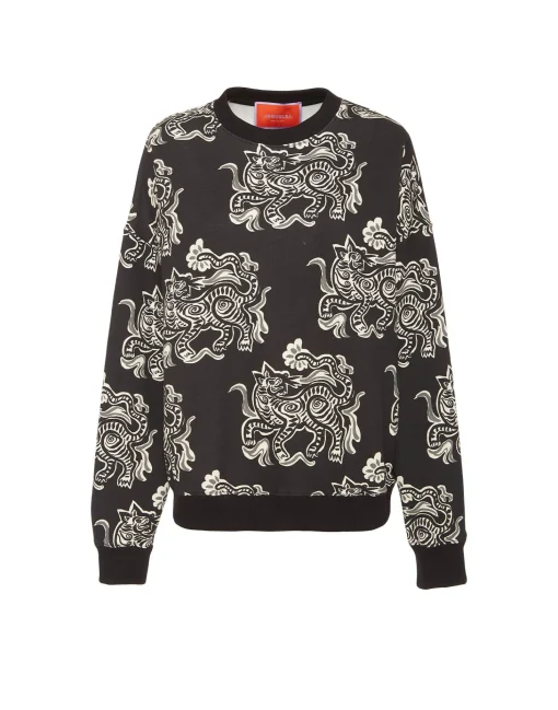 Off Court SweatshirtCrazy Tigers Black & White in Jersey