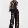 Palazzo PantsDazed Placée Black in Silk Twill