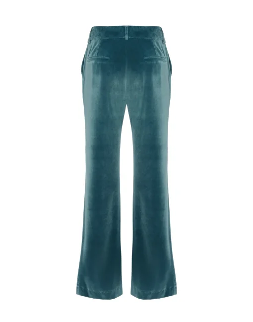 24/7 PantsLight Blue in Velvet With Feathers