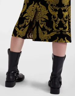 Pencil SkirtCherubs Black in Jacquard