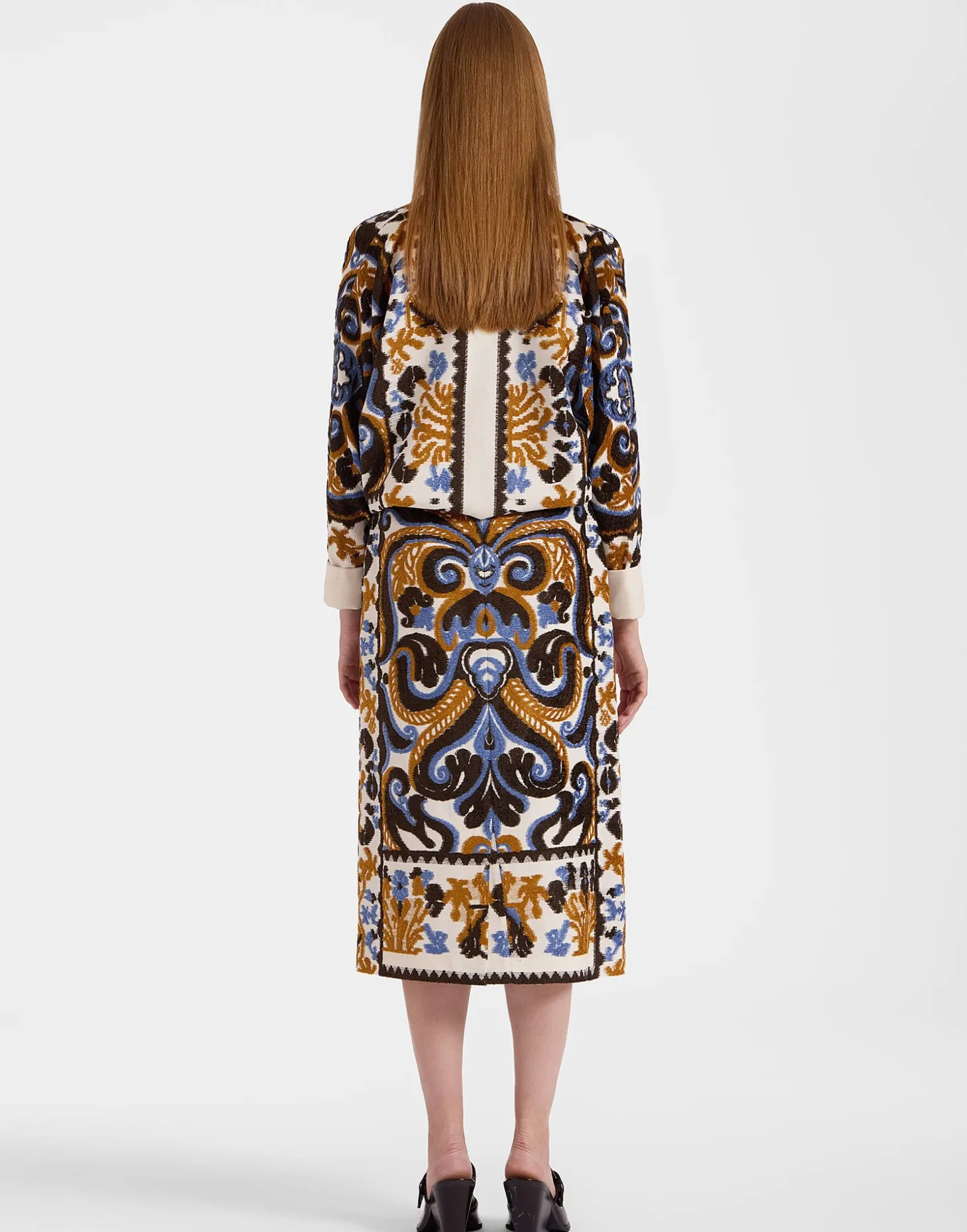 Pencil SkirtCorsini Cream in Jacquard