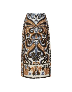 Pencil SkirtCorsini Cream in Jacquard