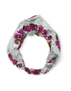 Pinup HeadbandSilver in Textured Sequins