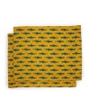 Placemat Set Of 2Como Fish Yellow in Linen