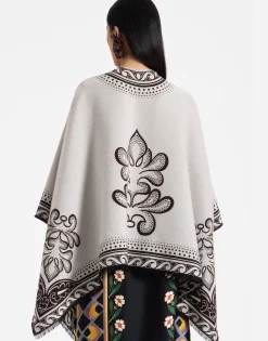 PonchoHerald Cream in Herald Chiné