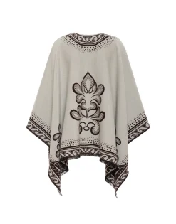 PonchoHerald Cream in Herald Chiné