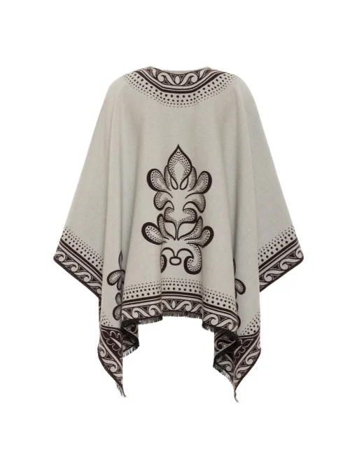 PonchoHerald Cream in Herald Chiné