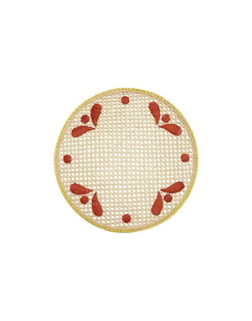 Raffia Placemats Set Of 2Capri Brick in Raffia