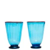 Rainbow Glass Set of 2Turquoise in Glass