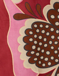 Sardegna SkirtPoppies Fuxia Placée in Popeline Cotton