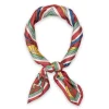 Scarf Double (90X90)Taormina Placée Ivory in Twill Silk