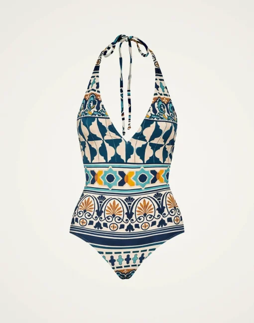 Sexy SwimsuitCasareale Small Placèe Cream in Lycra