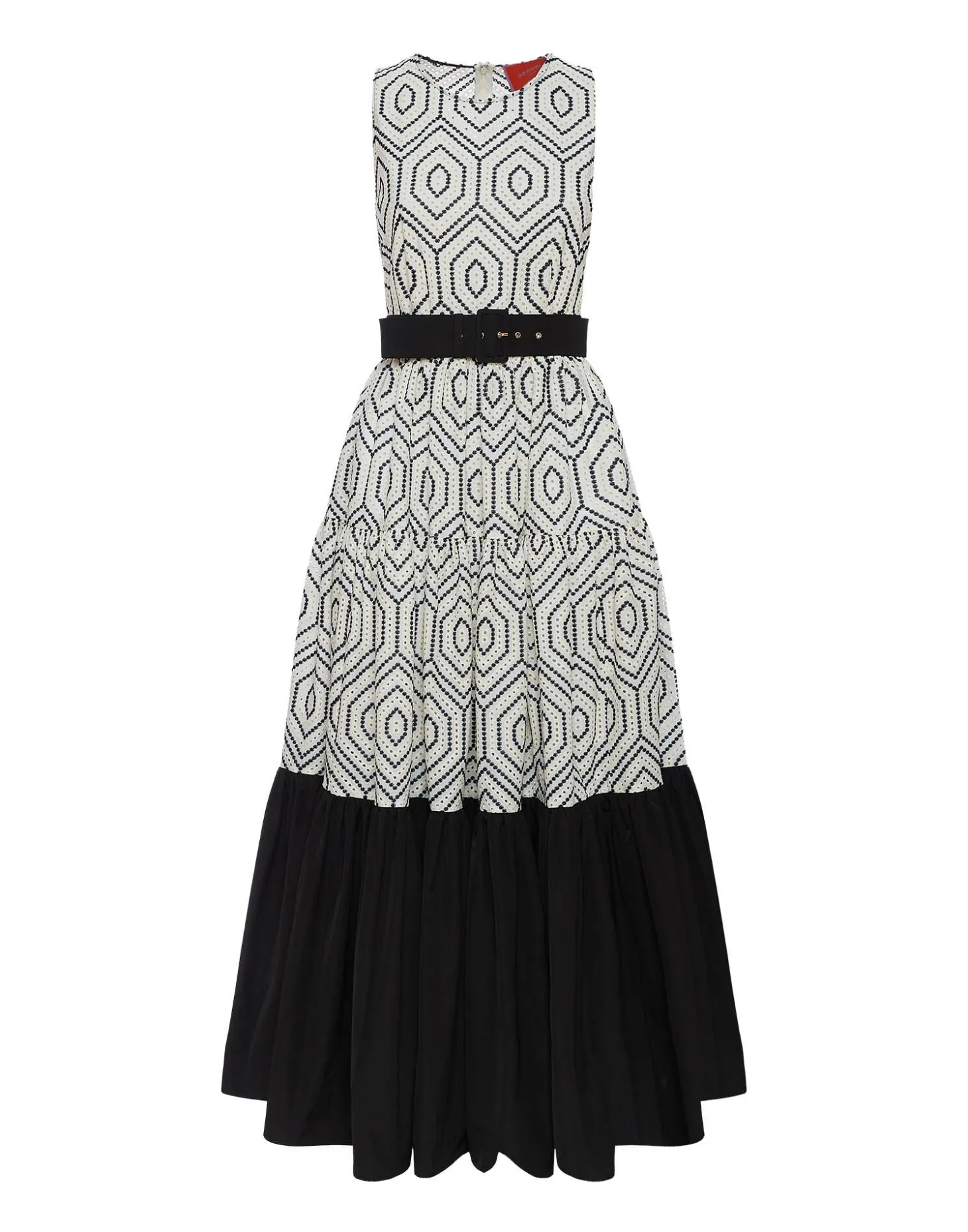 Sleeveless Big DressSolid Ivory in Cotton Sangallo