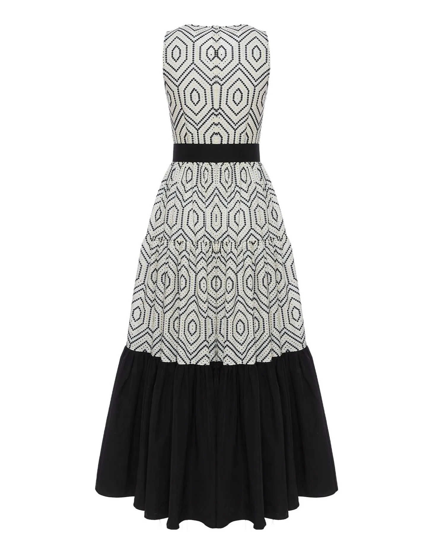 Sleeveless Big DressSolid Ivory in Cotton Sangallo