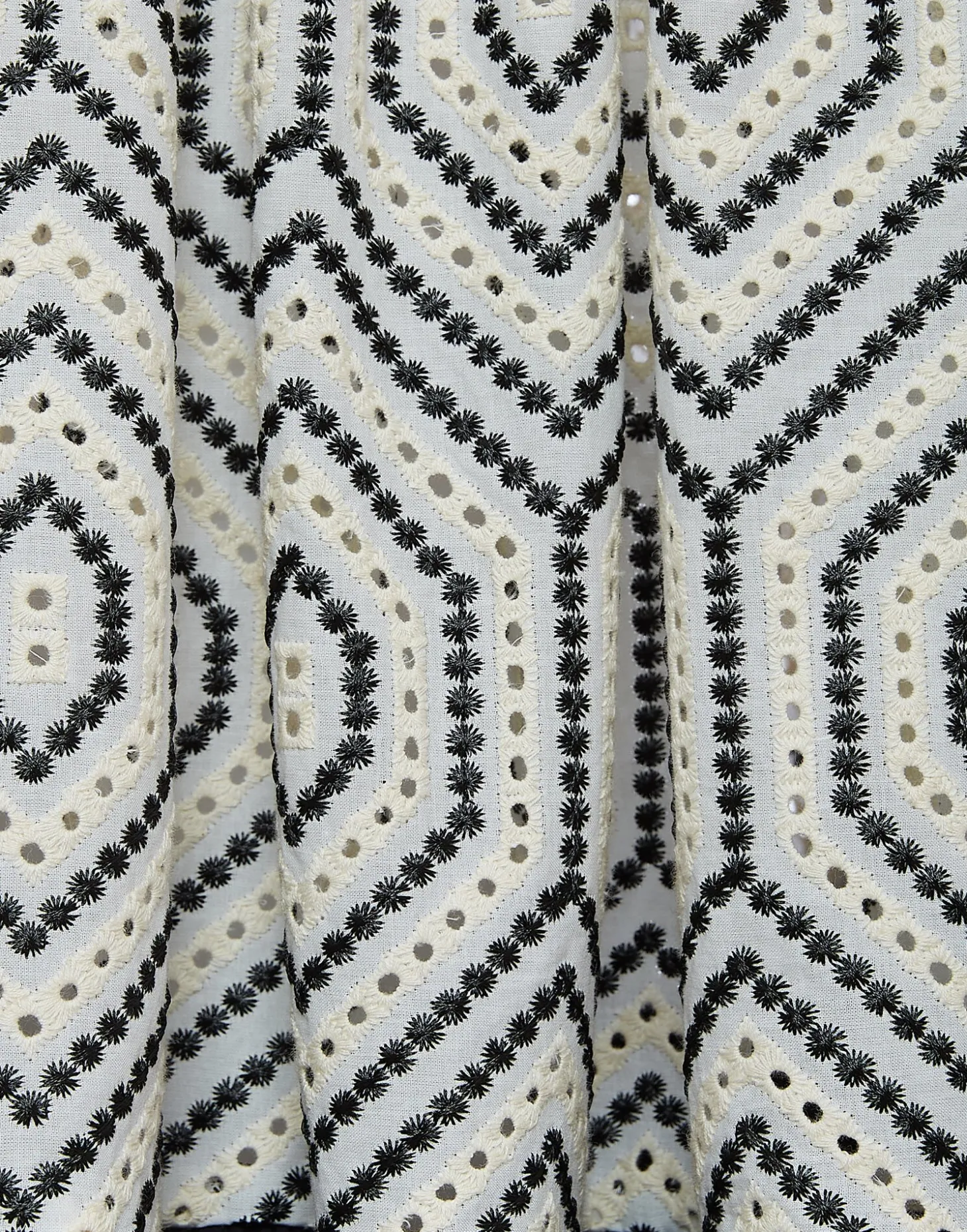 Sleeveless Big DressSolid Ivory in Cotton Sangallo